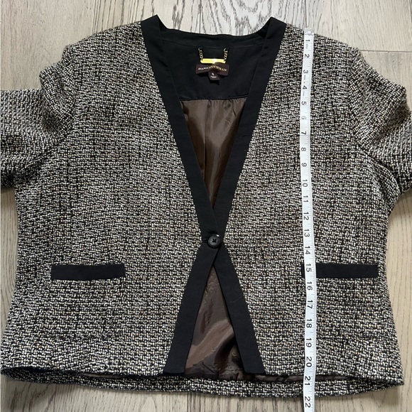 Dana Buchman Elegant Black Tweed Jacket Blazer - Picture 10 of 10